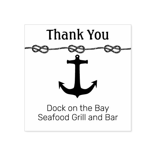 Nautische Briefmarke mit Anchor und Danksagung Gummistempel (Prägung)