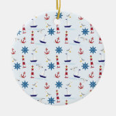 Nautische Collage Keramik Ornament (Vorne)