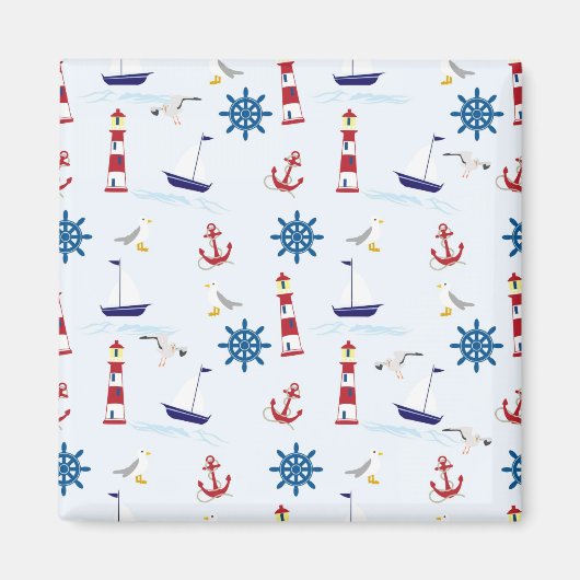 Nautische Collage Magnet (Vorne)