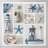 Nautische Collage Poster (Vorne)