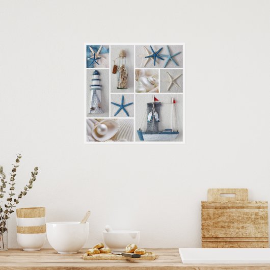 Nautische Collage Poster (Küche)