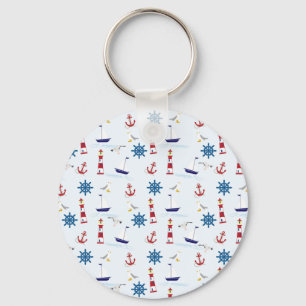 Nautische Collage Schlüsselanhänger