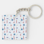 Nautische Collage Schlüsselanhänger (Rückseite)