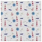 Nautische Collage Stoff (Nahaufnahme)