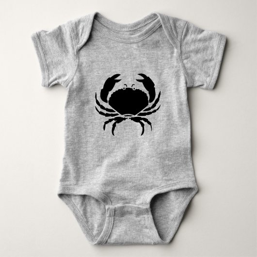 nautische CRAB-Silhouette Baby Strampler (Vorderseite)