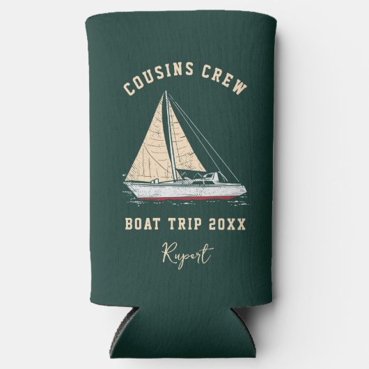 Nautische Crew Cousin Bootsfahrt Matching Selters Dosenkühler (Vorderseite)