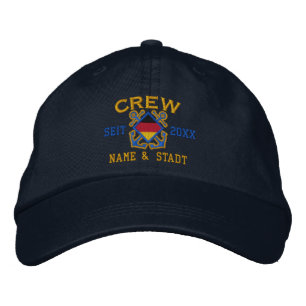 Nautische Crew der personalisierten deutschen Flag Bestickte Kappe
