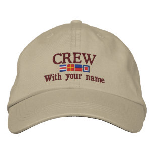 Nautische Crew-Flags personalisiert benutzerdefini Bestickte Baseballkappe