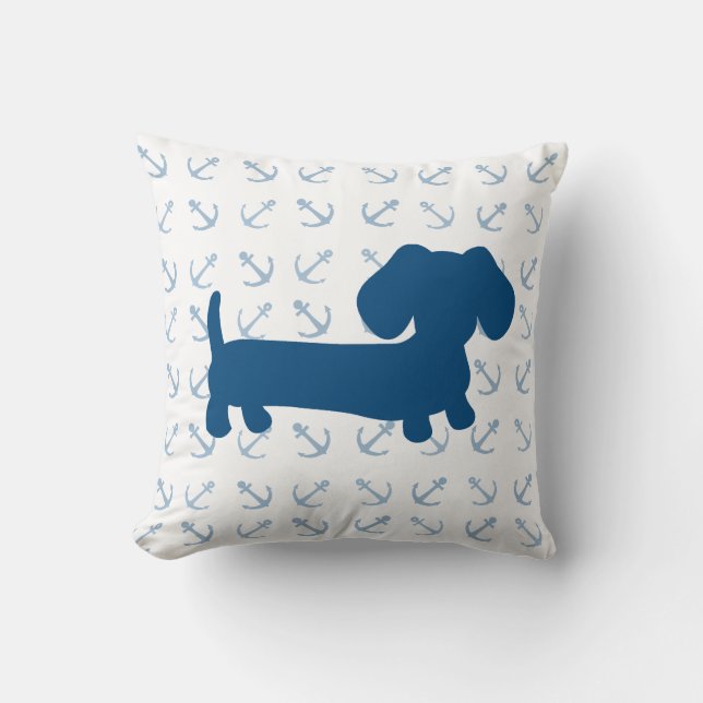 Nautische Dackel Pillow Kissen (Vorderseite)