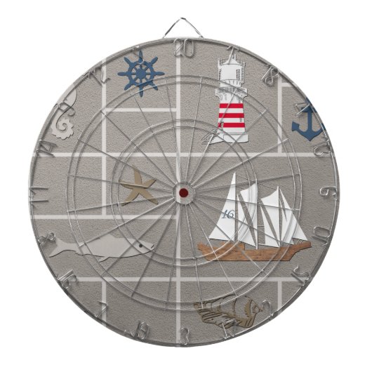 Nautische Darstellung Dartscheibe (vorne)
