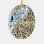 Nautische Darstellung des Fall River MA Keramik Ornament (Rechts)