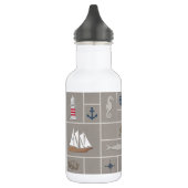 Nautische Darstellung Edelstahlflasche (Links)