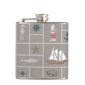 Nautische Darstellung Flachmann (Vorderseite)