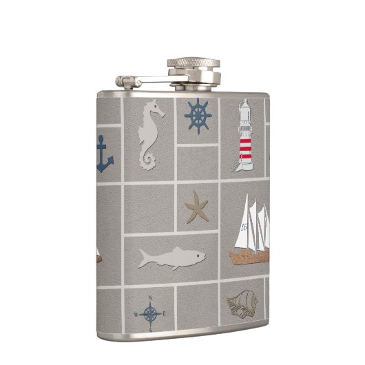 Nautische Darstellung Flachmann (Rechts)