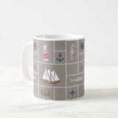 Nautische Darstellung Kaffeetasse (Vorderseite Links)