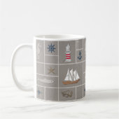 Nautische Darstellung Kaffeetasse (Links)