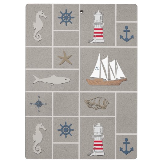 Nautische Darstellung Klemmbrett (Rückseite)