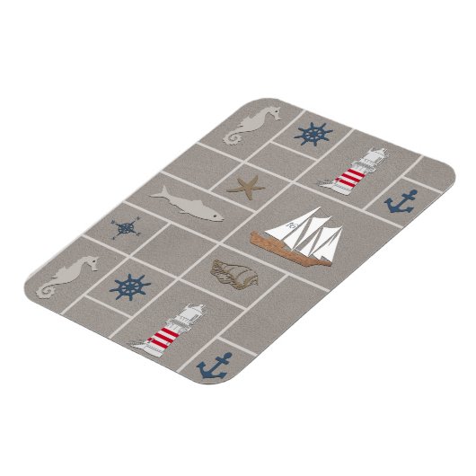 Nautische Darstellung Magnet (Linke Seite)