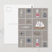 Nautische Darstellung Postkarte (Vorne/Hinten)