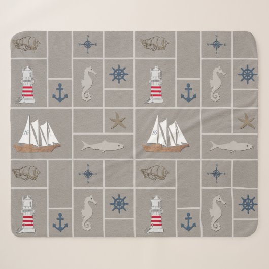Nautische Darstellung Sherpadecke (Vorderseite (Horizontal))