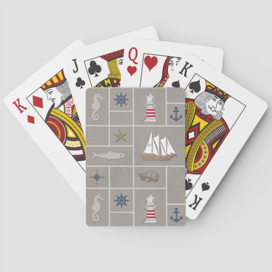 Nautische Darstellung Spielkarten (Rückseite)