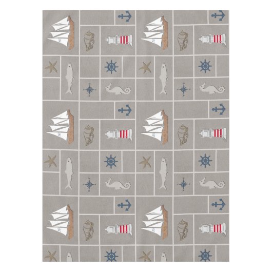 Nautische Darstellung Tischdecke (Vorderseite)