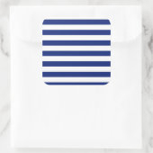 Nautische Dekoration der Navy Stripes Quadratischer Aufkleber (Tasche)
