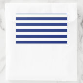 Nautische Dekoration der Navy Stripes Rechteckiger Aufkleber (Tasche)