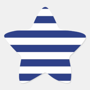 Nautische Dekoration der Navy Stripes Stern-Aufkleber