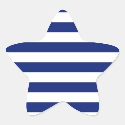 Nautische Dekoration der Navy Stripes Stern-Aufkleber (Vorderseite)