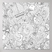 Nautische Doodle 2 Poster (Vorne)