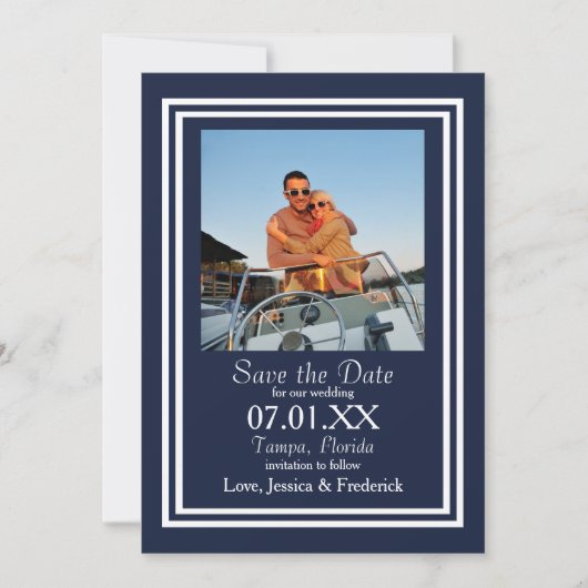 Nautische Doppelwaffe - Save the Date (Vorderseite)