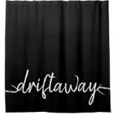 nautische DRIFT AWAY-Schrift Duschvorhang (Vorderseite)
