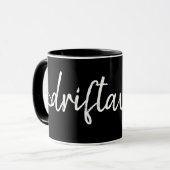 nautische DRIFT AWAY-Schrift Tasse (Vorderseite Links)