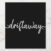 nautische DRIFT AWAY-Schrift Weinetikett (Einzelnes Label)