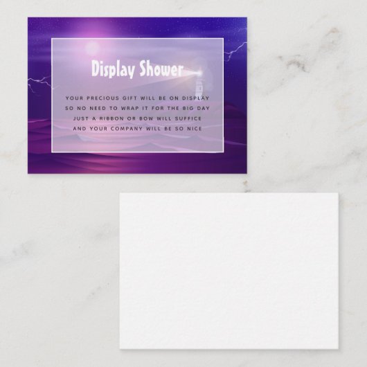 Nautische Duschanzeige Begleitkarte (Vorne/Hinten)