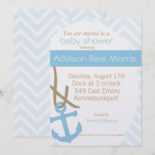 Nautische Einladung an den Docks (Vorne/Hinten)