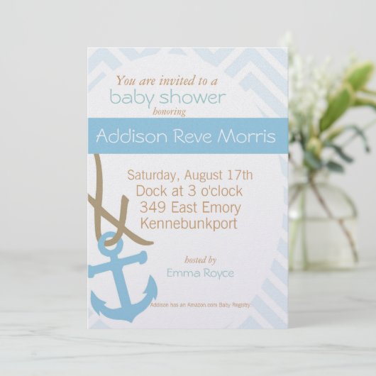 Nautische Einladung an den Docks (Stehend Vorderseite)