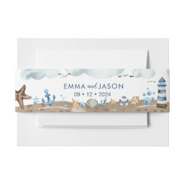 Nautische Einladung Bauchband Einladungsbanderole