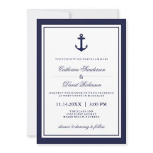 Nautische Einladungen zu Hochzeiten mit Marinestre