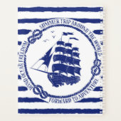 Nautische Emblem mit Segelschiff Planer (Rückseite)