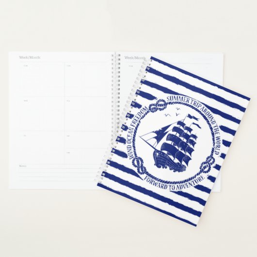 Nautische Emblem mit Segelschiff Planer (Anzeige)