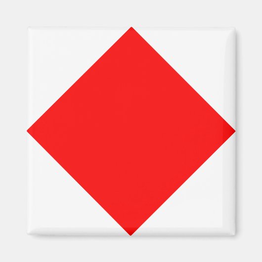 Nautische Fahne "F" Foxtrot Magnet (Vorne)