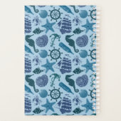 Nautische Farbtöne des blauen Musters Planer (Rückseite)