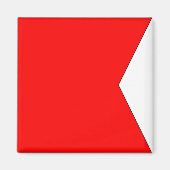 Nautische Flagge "B" Bravo Magnet (Vorne)