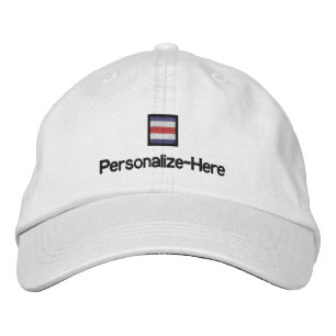Nautische Flagge "C" Personalisiert Boaterhut Bestickte Kappe