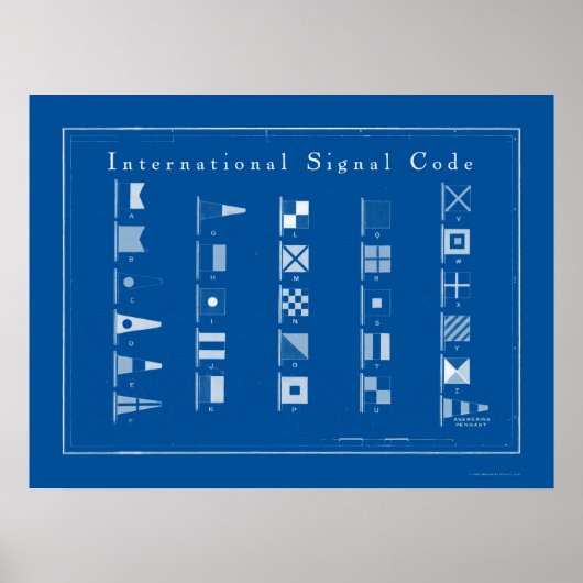 Nautische Flagge Poster Art (Vorne)