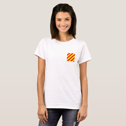 Nautische Flagge Y T-Shirt (Vorne ganz)