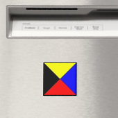 Nautische Flagge ZULU Magnet (In Situ (Geschirrspüler))