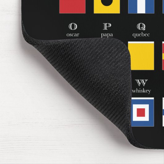 Nautische Flaggen Alphabet Mousepad (Ecke)